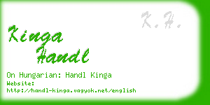 kinga handl business card